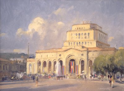 Evening, Republic Square, Yerevan by Trevor Chamberlain
